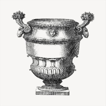 Ornate goblet  clipart, vintage | Free Vector - rawpixel