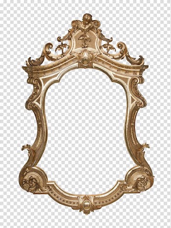 Ornate gold frame illustration transparent background PNG clipart