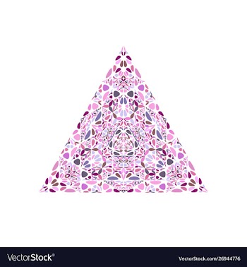 Ornate isolated abstract geometrical floral vector image