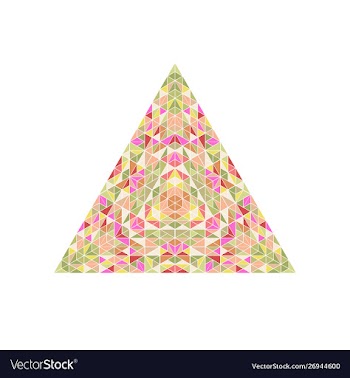 Ornate isolated abstract polygonal triangular vector image