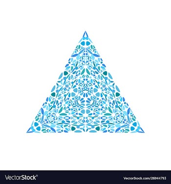 Ornate isolated colorful abstract floral mosaic vector image