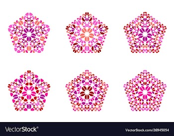 Ornate isolated colorful abstract flower ornament vector image