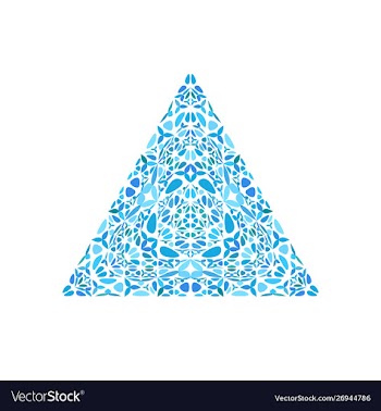 Ornate isolated colorful geometrical flower vector image