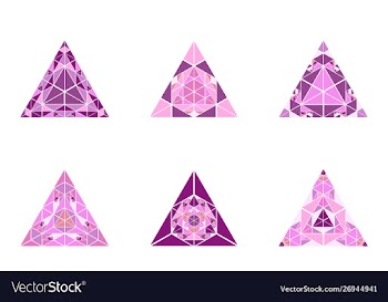 Ornate isolated colorful polygonal mosaic vector image