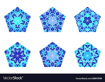 Ornate isolated colorful tiled mosaic ornament vector image