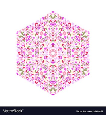 Ornate isolated geometrical floral mosaic vector image