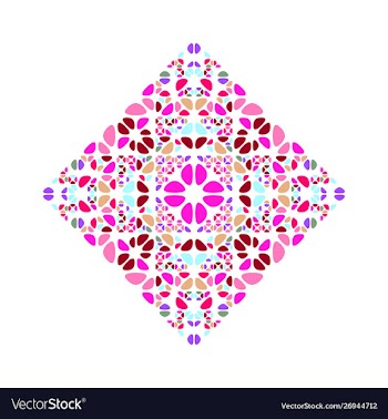 Ornate isolated geometrical floral ornament vector image