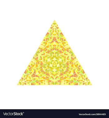 Ornate isolated geometrical mosaic triangle vector image