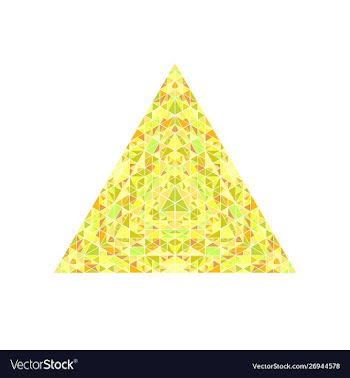 Ornate isolated geometrical polygonal colorful vector image