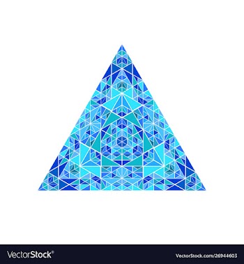 Ornate isolated geometrical polygonal triangular vector image