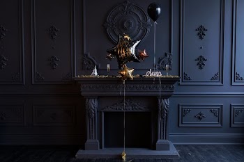 Ornate Mantle Decorate for New Year's Eve