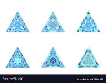 Ornate polygonal abstract isolated mosaic vector image