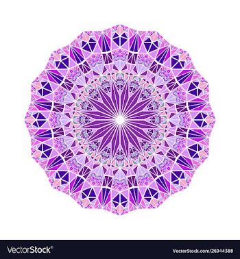 Ornate round colorful abstract triangular pattern vector image