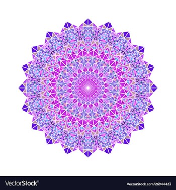 Ornate round colorful geometrical triangular vector image