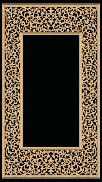 Ornate Vintage Decorative Frame in Antique Gold