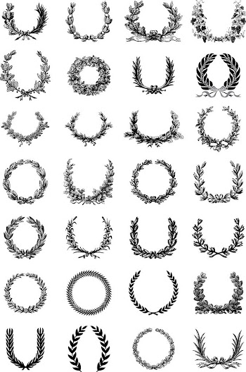 Ornate Wreath Vector Set