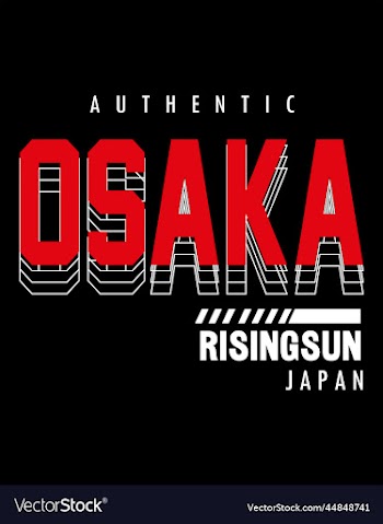 osaka japan denim typography for t shirt design
