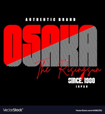 osaka japan typography design t - shirt print