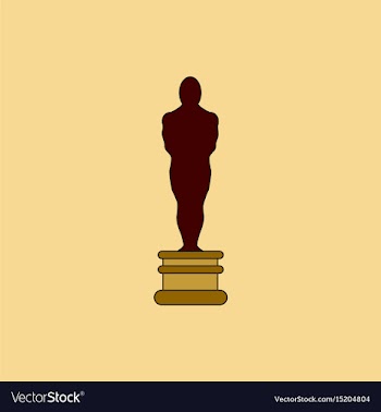 Oscar academy award icon in flat style vector image