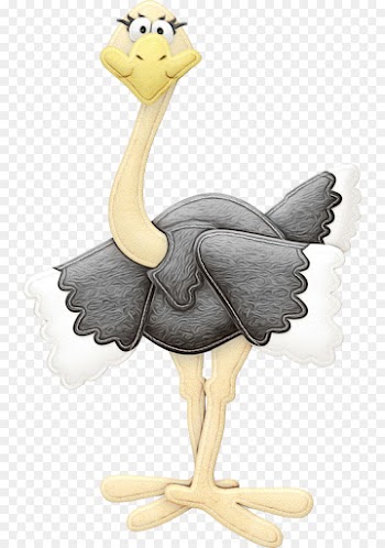 ostrich flightless bird ratite bird cartoon
