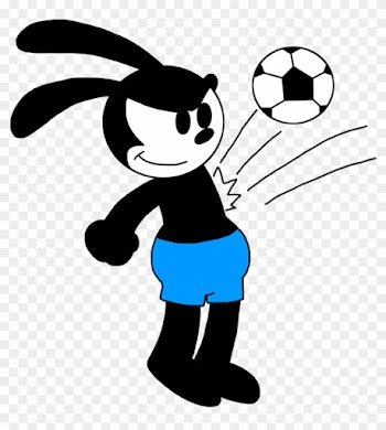 Oswald Hits Soccer Ball With His Chest By Marcospower1996 - Oswald The Lucky Rabbit