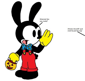 Oswald the Lucky Rabbit Mickey Mouse Pluto Halloween , Halloween Cartoons transparent background PNG clipart