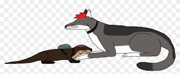 Otter Mac And Wolf Frankie By Wildandnaturefan - Cartoon