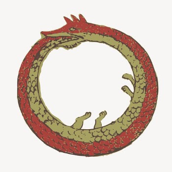 Ouroboros Dog frame hand drawn, | Free Vector - rawpixel