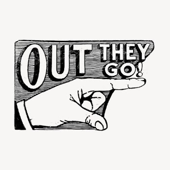 Out they go drawing, pointing | Free Vector - rawpixel