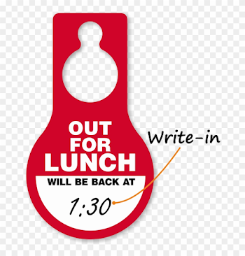 Out To Lunch Signs Out Of Office Signs Clipart - Caution (blank ...