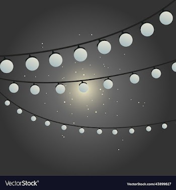 outdoor string lights hanging on a line