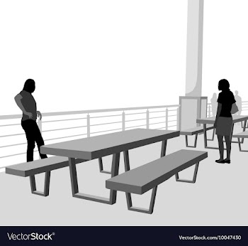 Outdoor table vector image