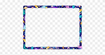 Outer Space Frame Royalty Free Vector Clip Art Illustration - Mexican Border Clip Art