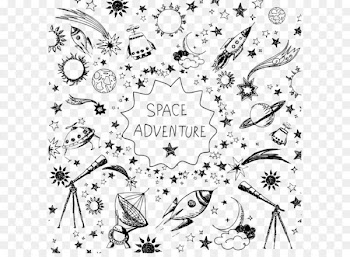 Outer space Rocket Spaceflight Clip art - Space elements 