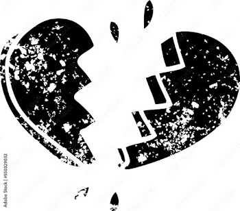 outline broken heart