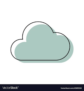 outline cloud flat icon design