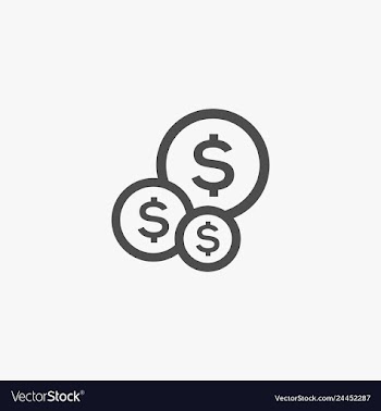 Outline coins line money symbol vector image