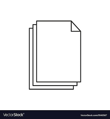 Outline document icon vector image
