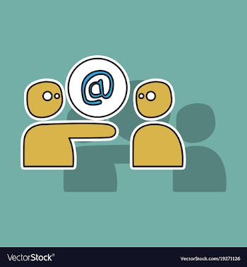 Outline email icon isolated on background line vector image