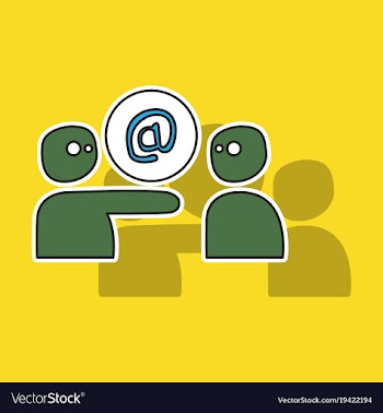 Outline email icon isolated on background line vector image