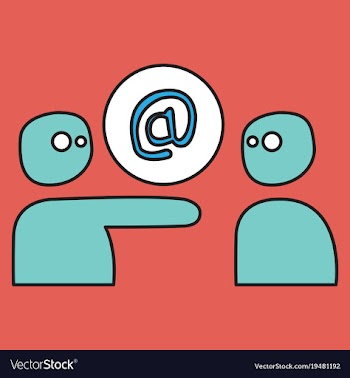 Outline email icon isolated on background line vector image
