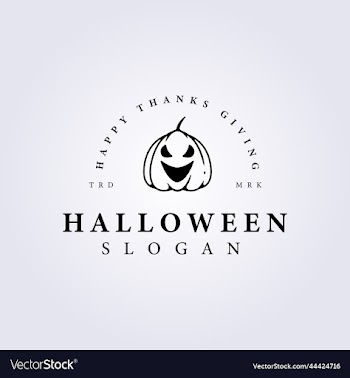 outline halloween pumpkin logo