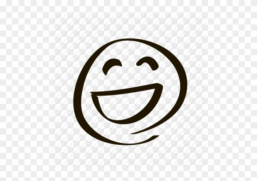 Outline Hand Drawn Smiley Faces Basic Stock Vector - Hand Drawn Happy Face