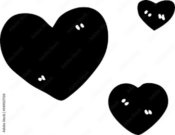 outline love hearts