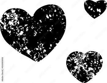 outline love hearts