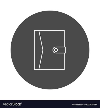 Outline notebook icon vector image