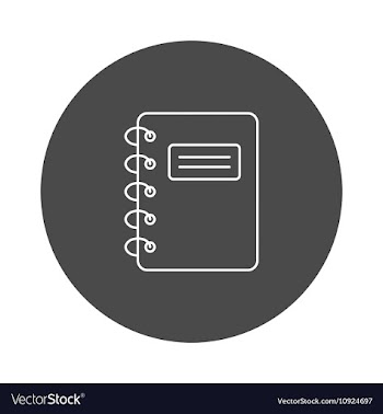 Outline notebook icon vector image