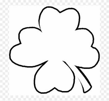 Outline Of A Shamrock - Four Leaf Clover Clip Art