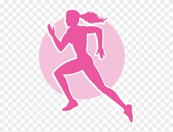 Outline Of Running Woman Girl Clip Art - You Go Girl Runner