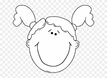 Outline, People, Kid, Girl, Young, Faces, Face - Girl Face Clip Art